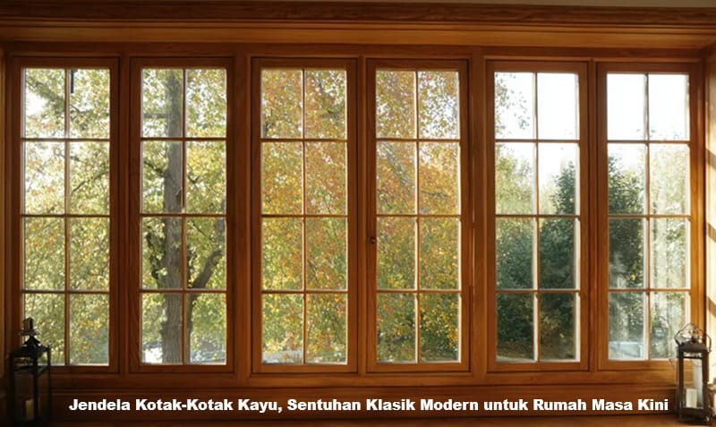 Jendela Kotak-Kotak Kayu, Sentuhan Klasik Modern untuk Rumah Masa Kini